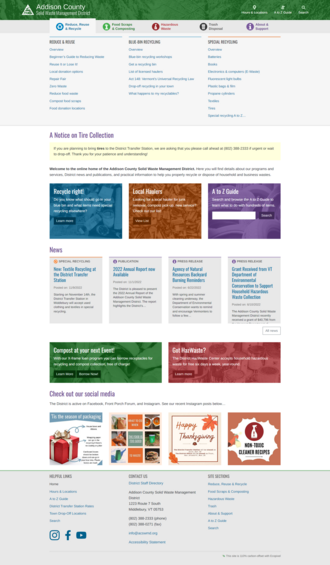 Municipal waste district development